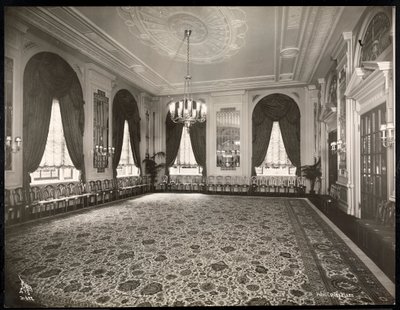 Ballroom at the Copley Plaza Hotel, Boston, 1912 or 1913 by Byron Company